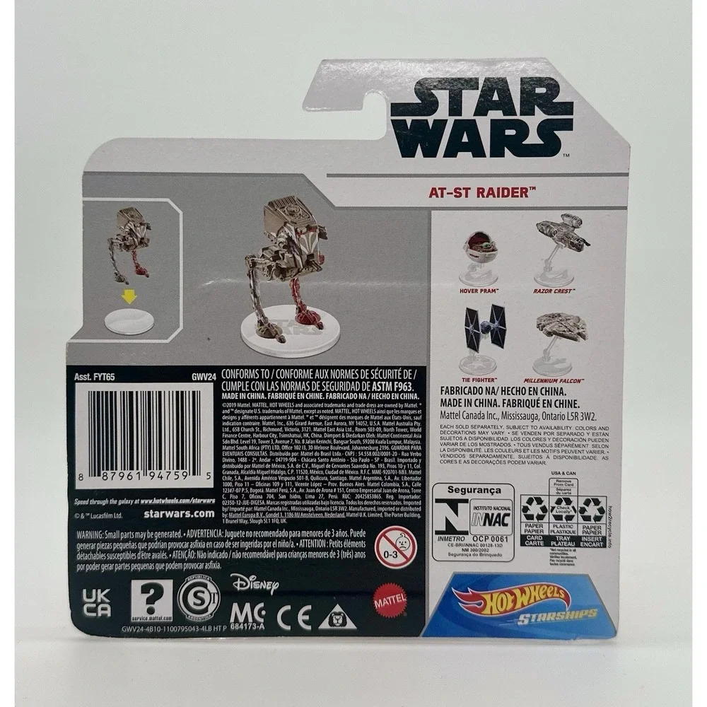 Hot Wheels Star Wars Starships Lot Razor Crest Falcon Grogu Vader TIE AT-ST NIB